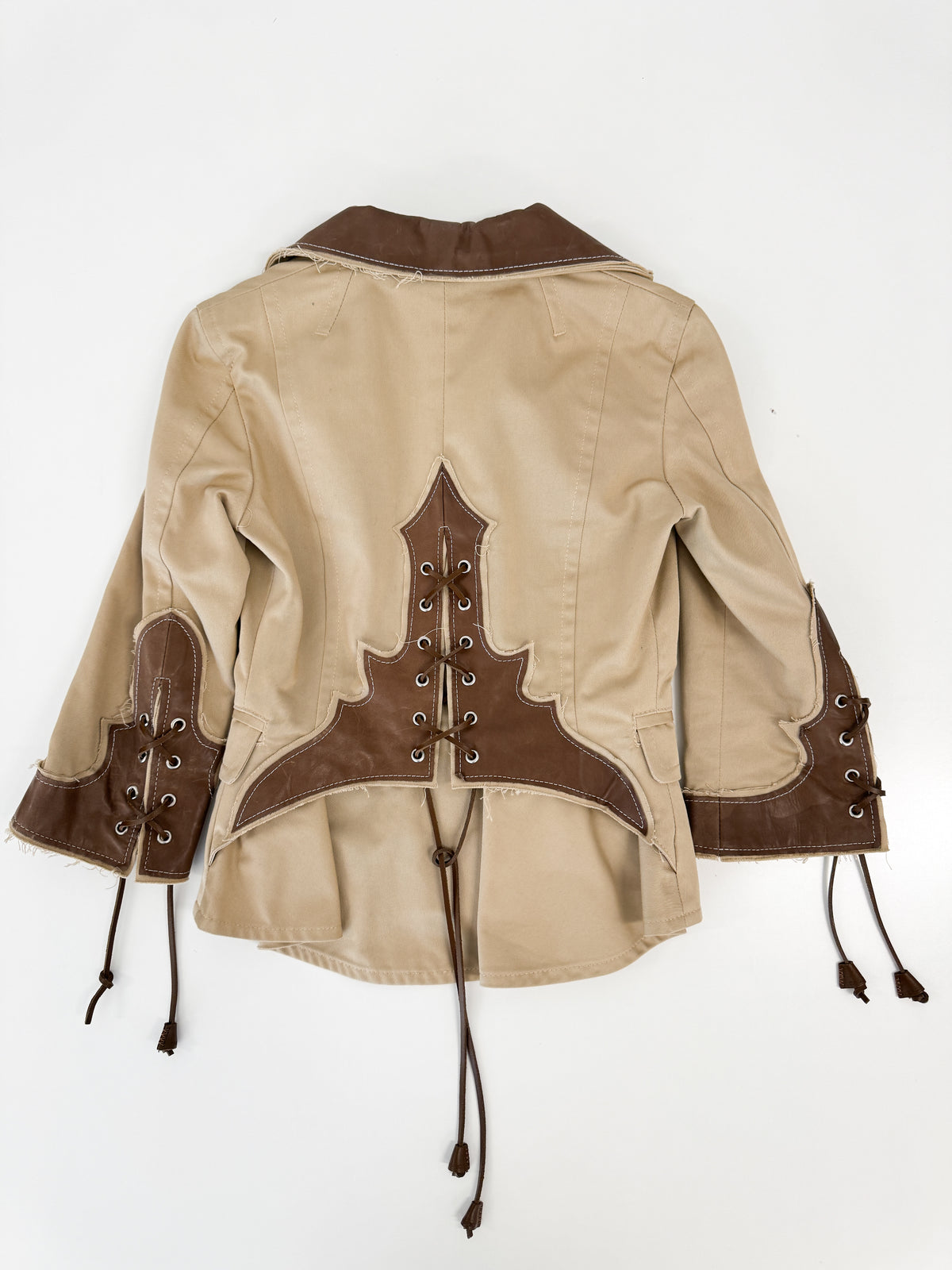 Dsquared² Western Leather Lace-Up Blazer SS2006