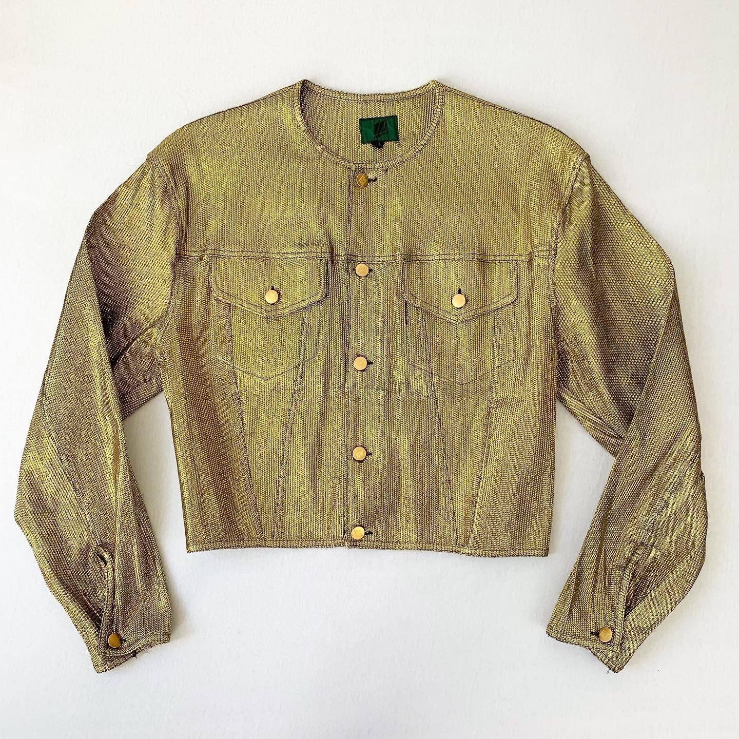 Jean Paul Gaultier Golden Lurex Trucker Jacket SS1989