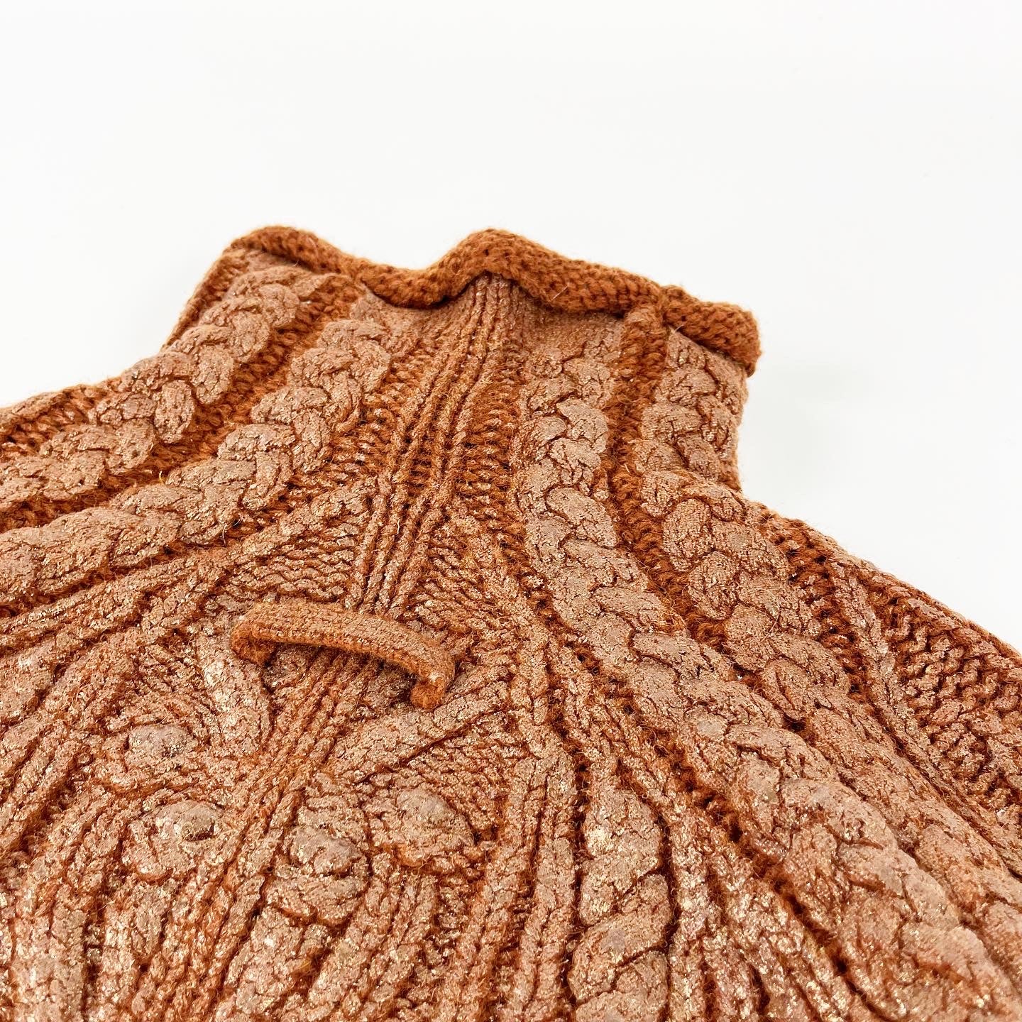 Jean Paul Gaultier Waxed Cable Knit Turtle Neck FW1999