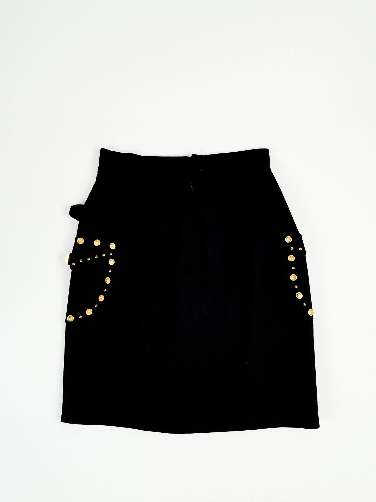 Versace Embellished Wool Pencil Skirt FW1992