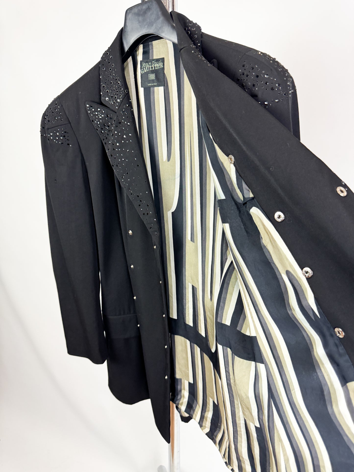 Jean Paul Gaultier Runway Rhinestone Double-Breasted Blazer FW1995
