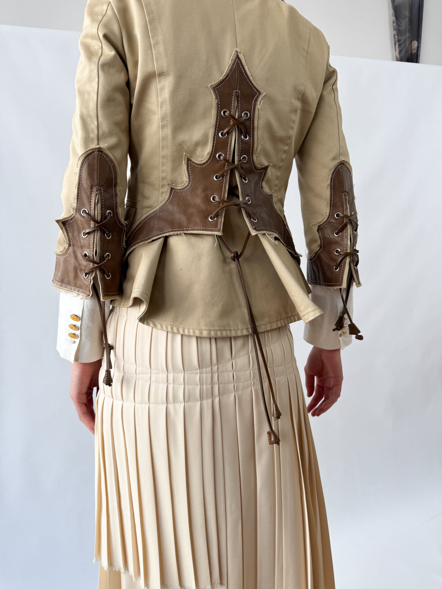 Jean Paul Gaultier Asymmetrical Pleats Skirt FW2002