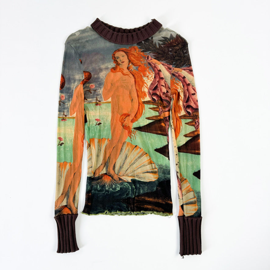Jean Paul Gaultier "Birth of Venus" Mesh Long Sleeve SS1995