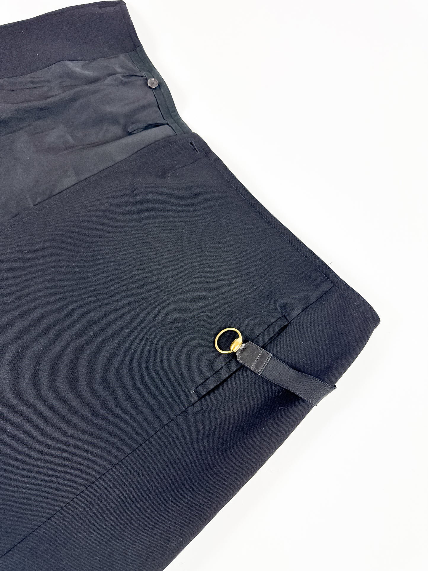 Gucci Black Wool Wrap-Skirt With Golden Clasp