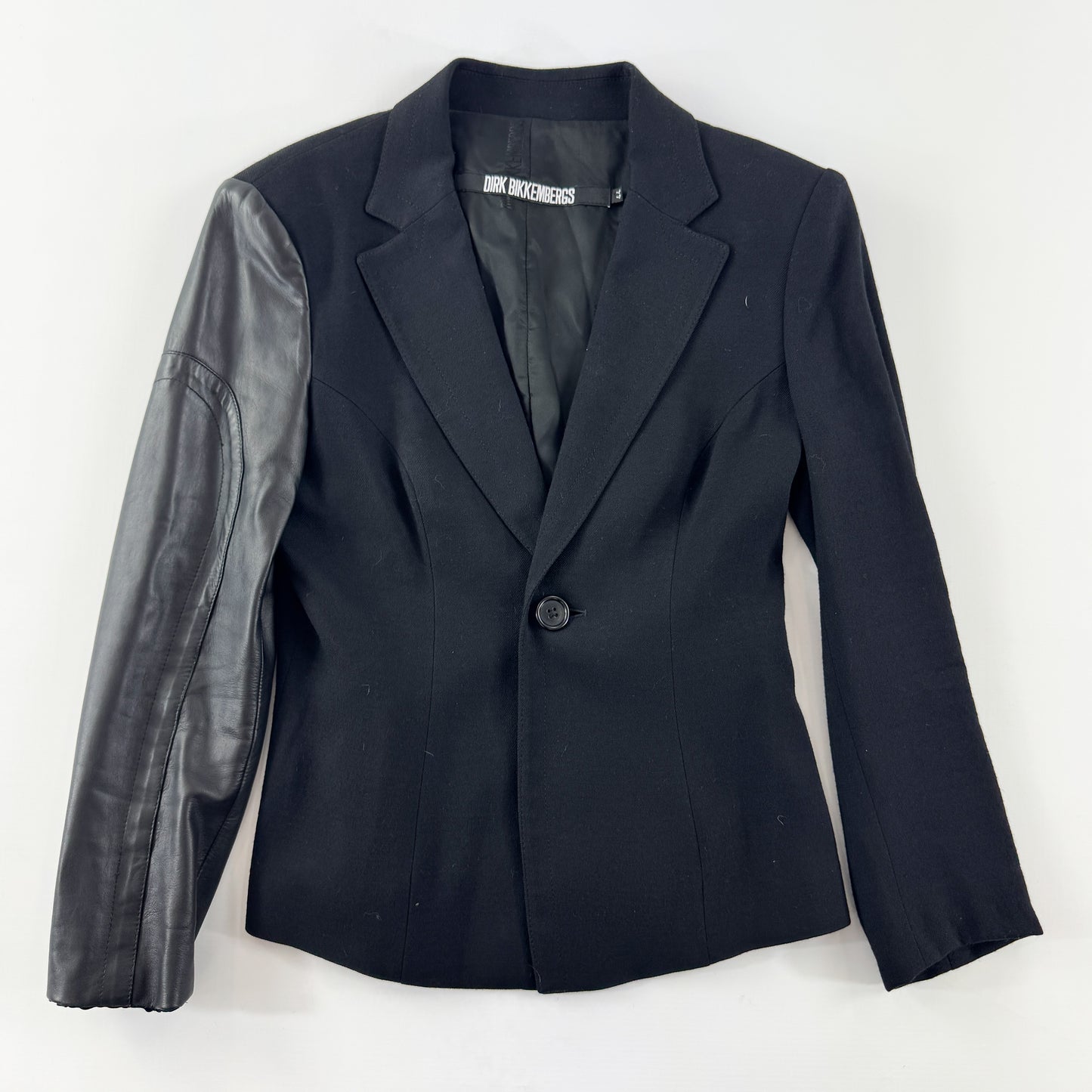 Dirk Bikkembergs Blazer with Single Leather Sleeve
