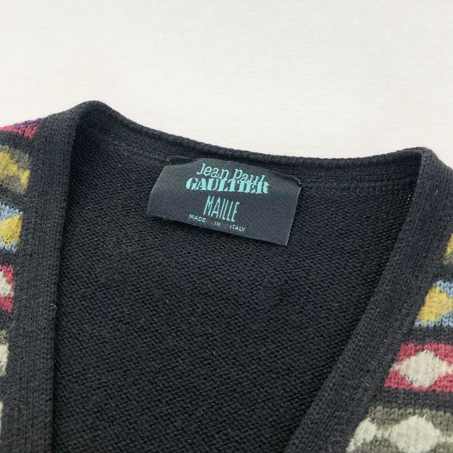 Jean Paul Gaultier Patterned Knit Zip-Up Sweater Vest FW1990