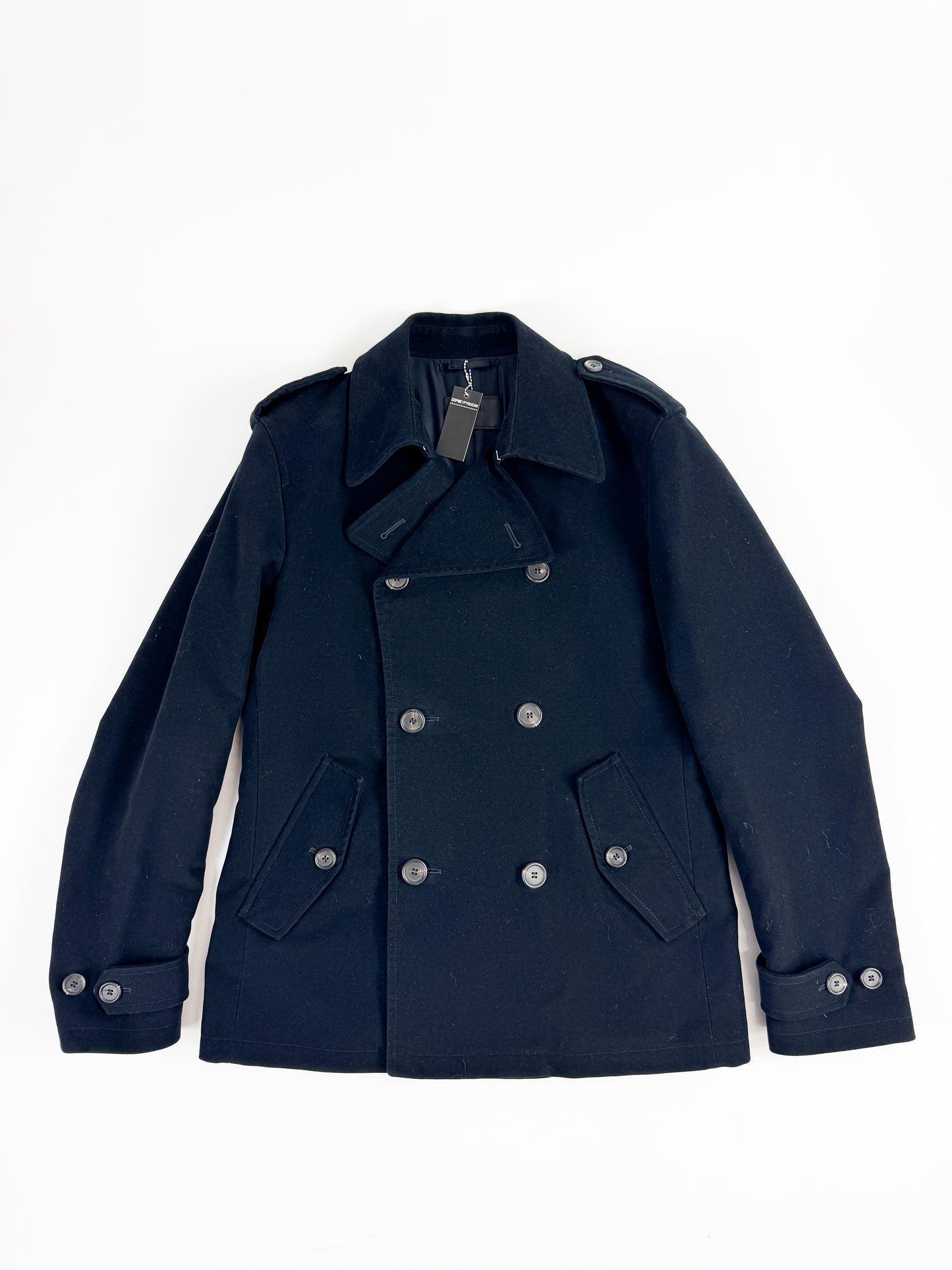 Prada Black Velvet Sailor Caban Jacket