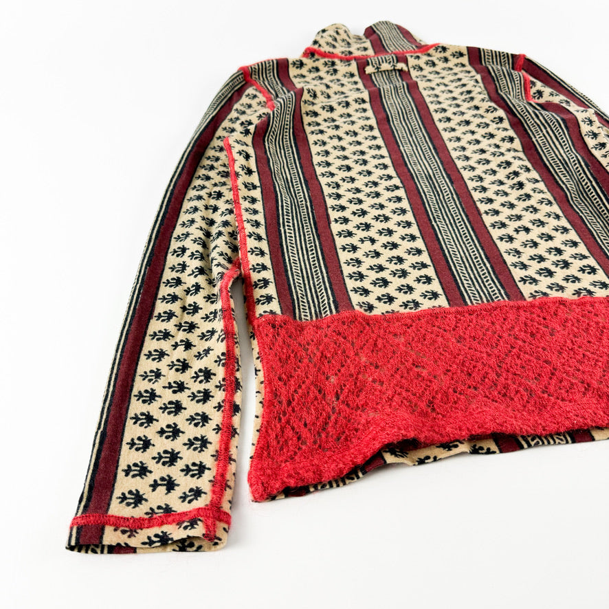Jean Paul Gaultier Patterned Wool Turtle Neck 1990s