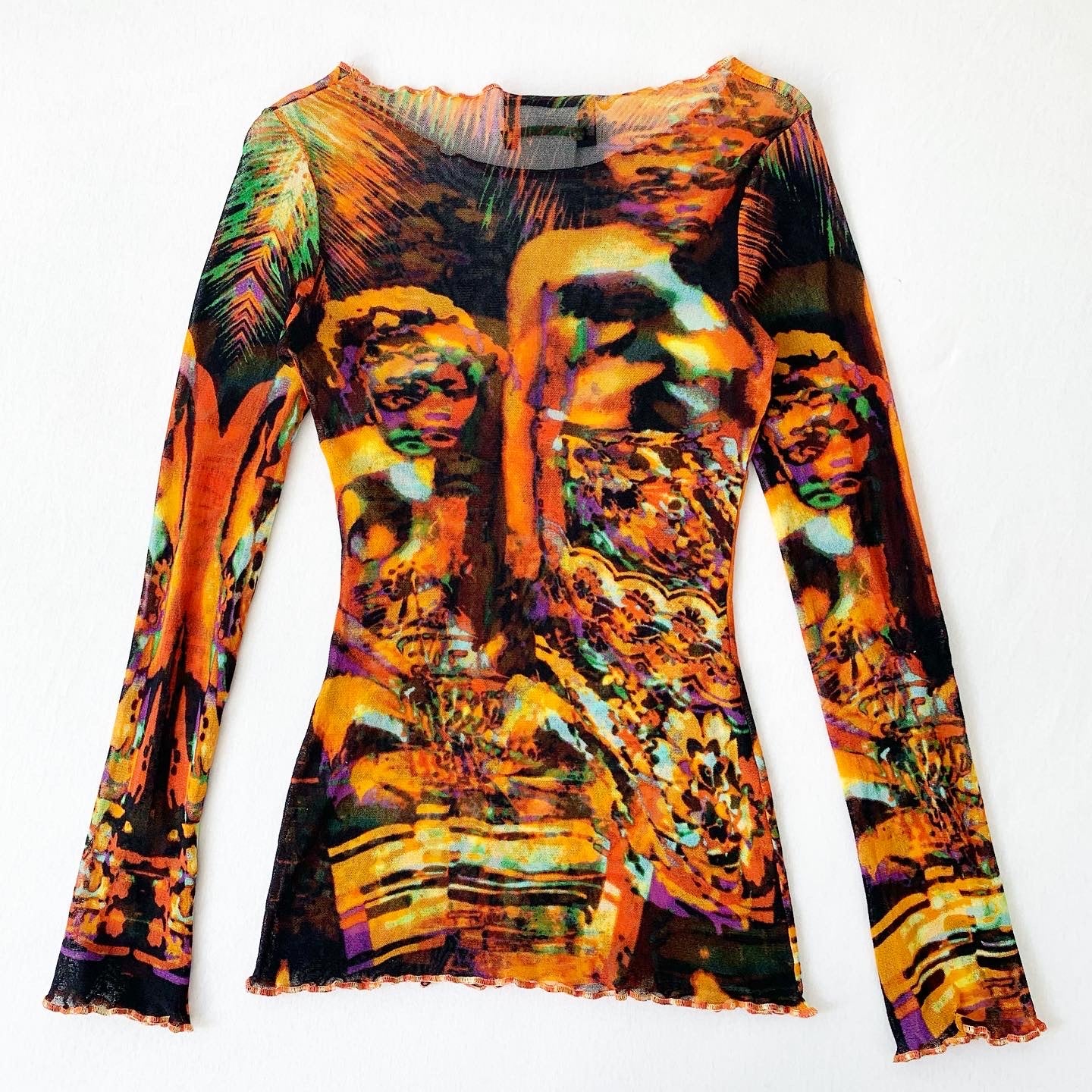 Jean Paul Gaultier Psychedelic Mesh Long Sleeve SS2000