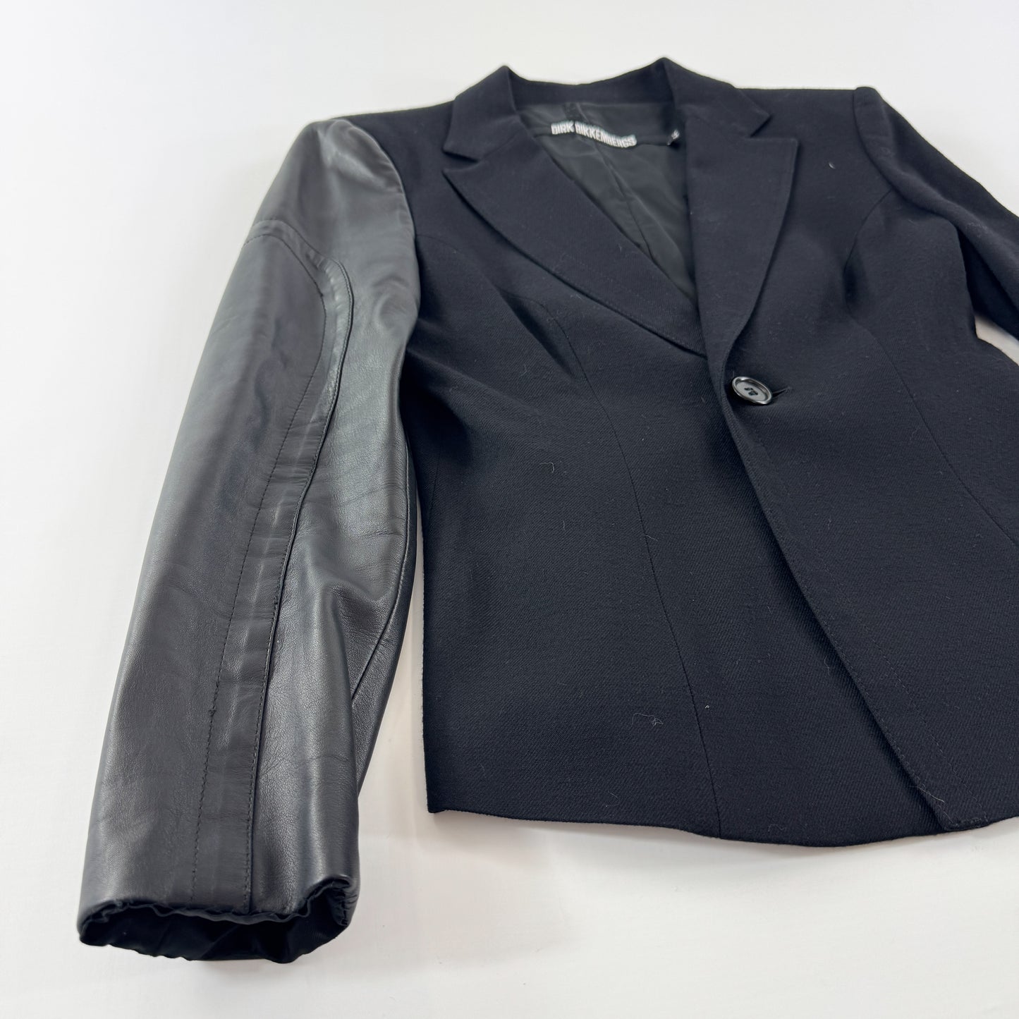 Dirk Bikkembergs Blazer with Single Leather Sleeve