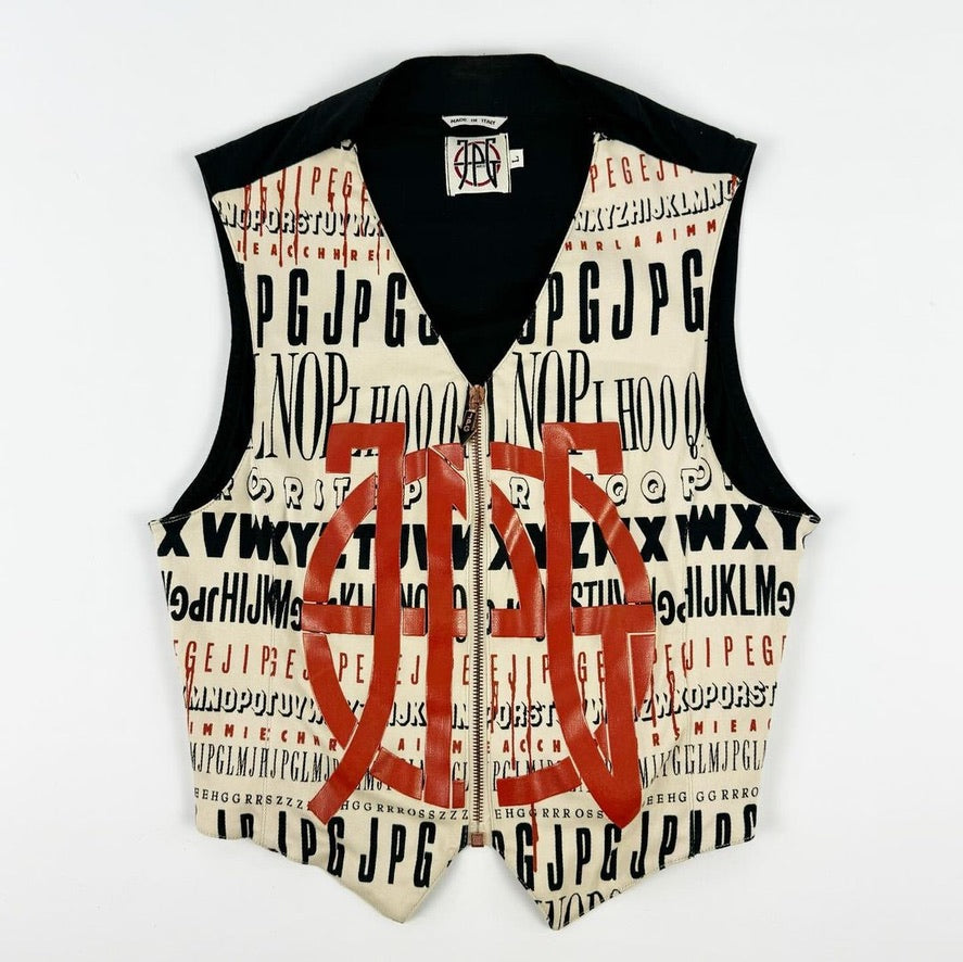 Jean Paul Gaultier Alphabet Zip-Up Waist Coat FW1994