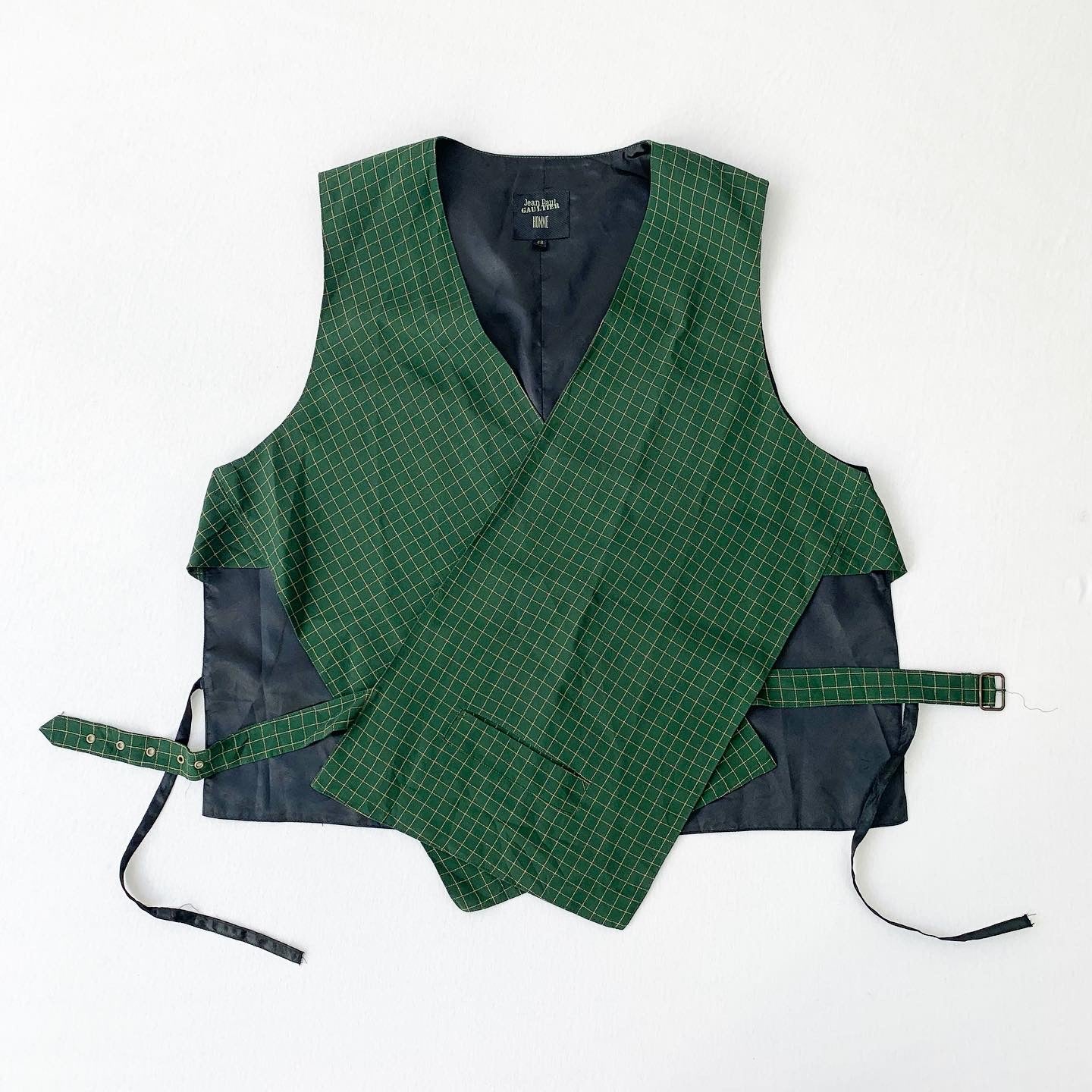 Jean Paul Gaultier Homme Check Wrap Vest FW1994