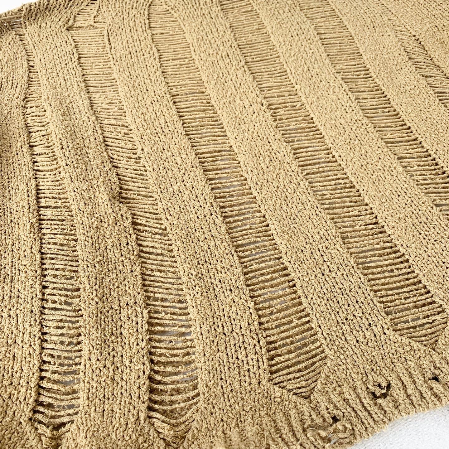 Ann Demeulemeester Distressed Boxy Knit Jumper SS2003