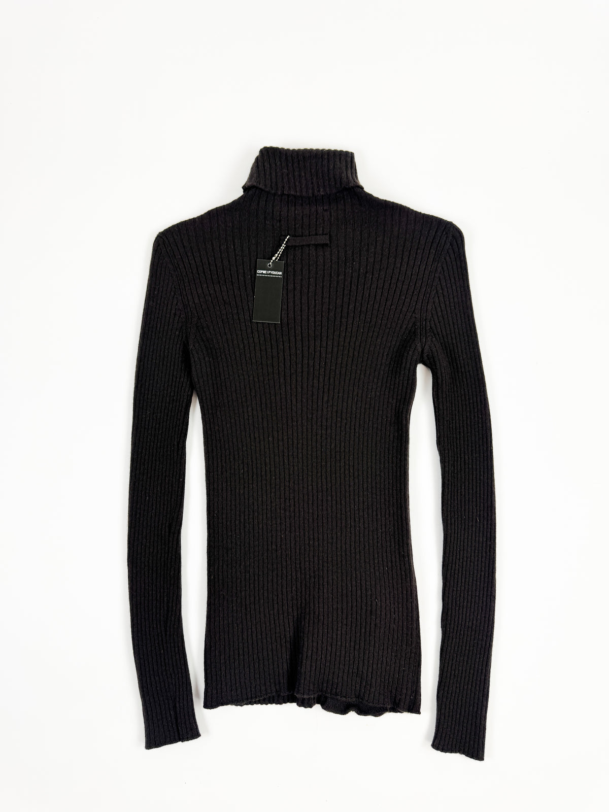 Jean Paul Gaultier Brown Wool Turtle Neck with Built-In Clasp Pocket 1990s