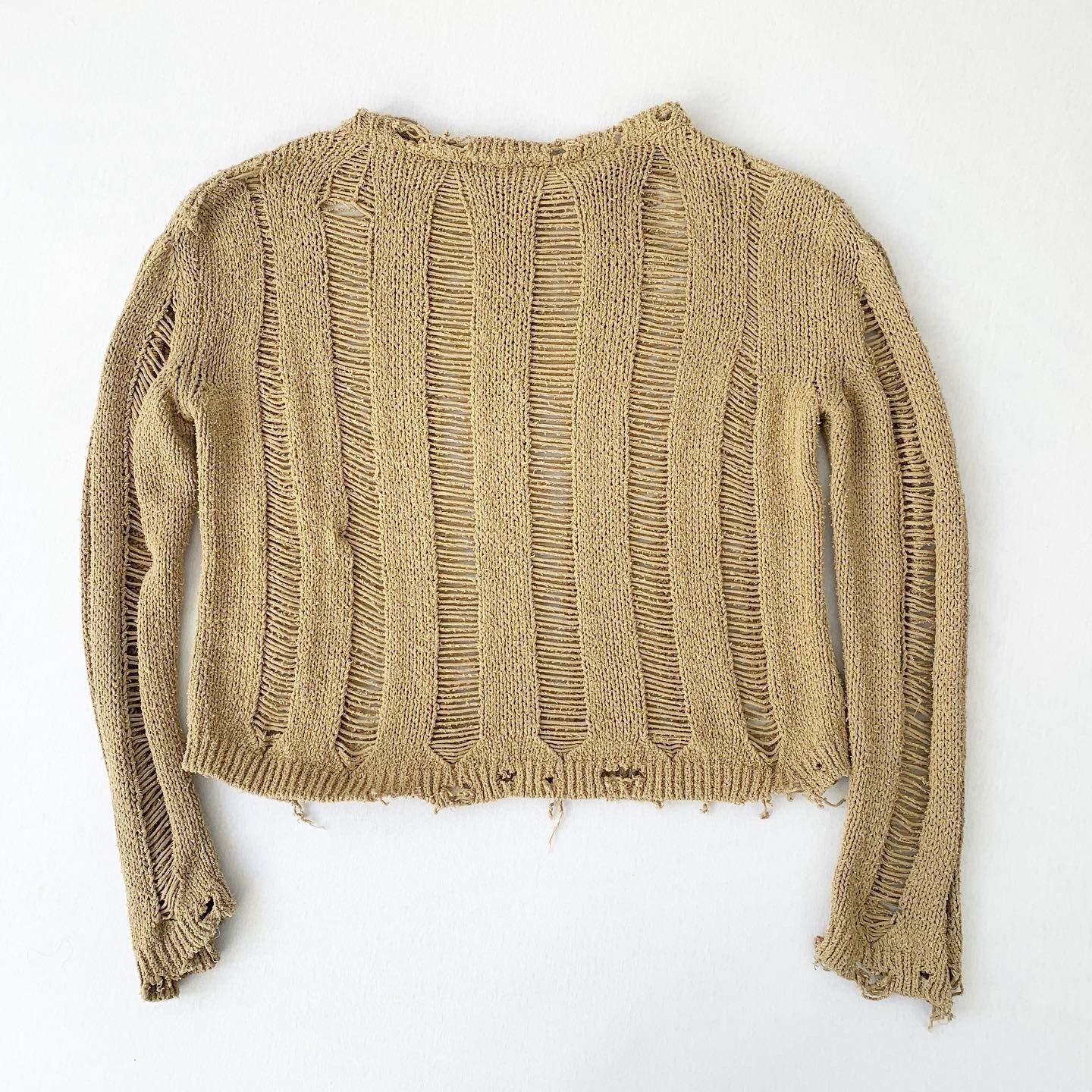 Ann Demeulemeester Distressed Open Knit Jumper SS2003