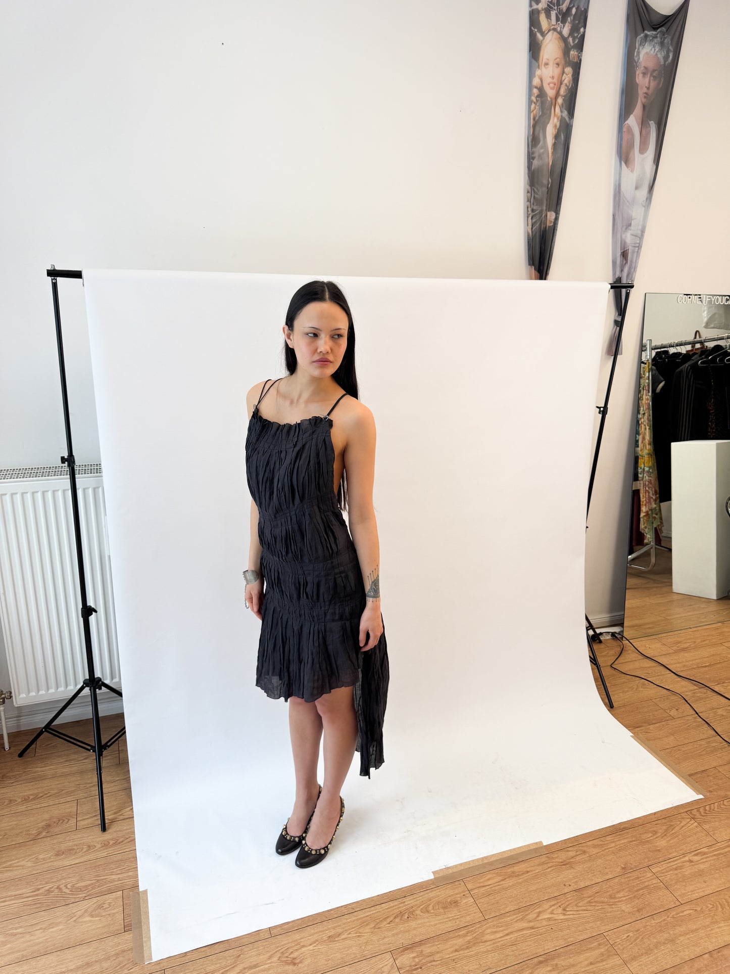 Jean Paul Gaultier Pleated Ramie Dress FW2002