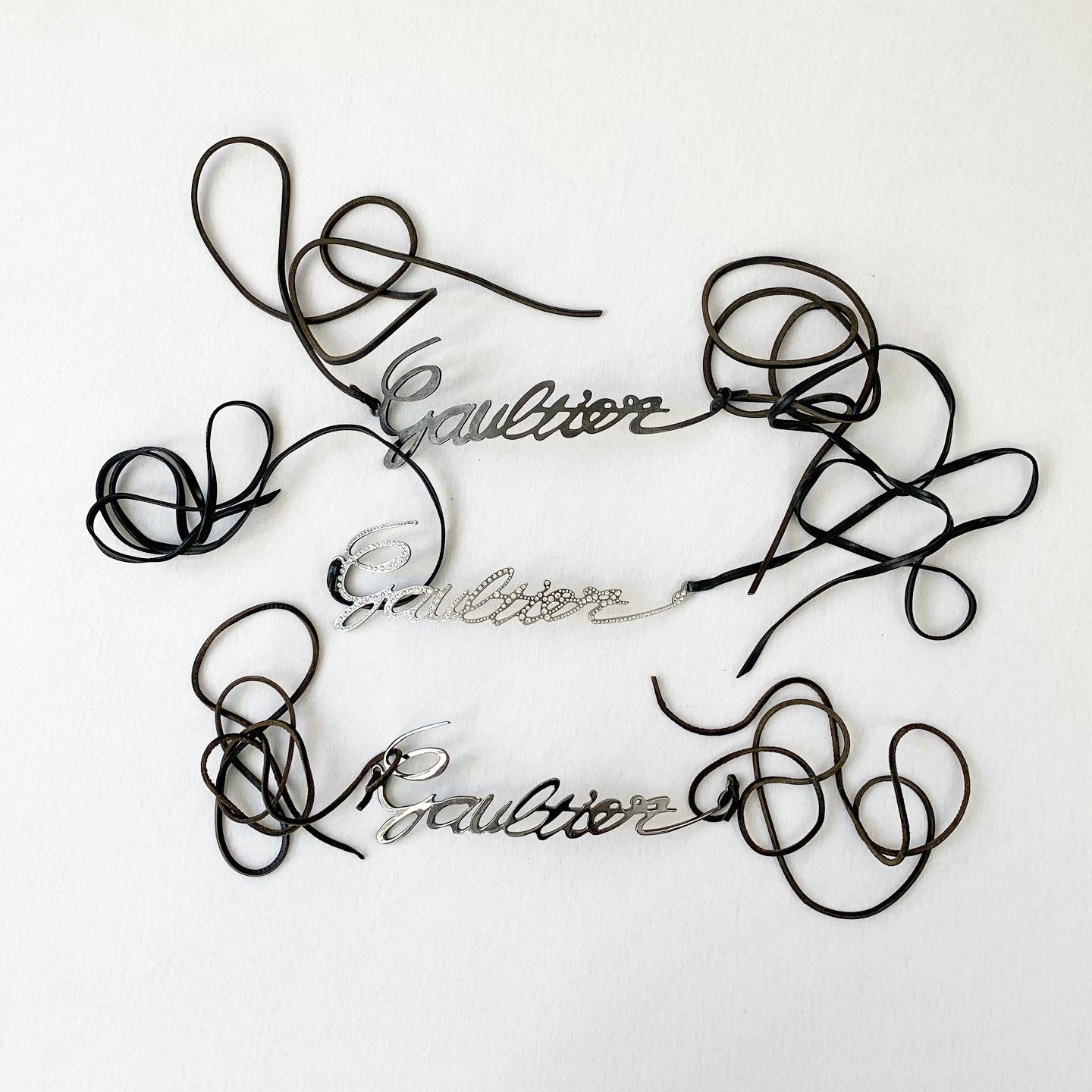 Jean Paul Gaultier Cursive Signature Belts SS2003