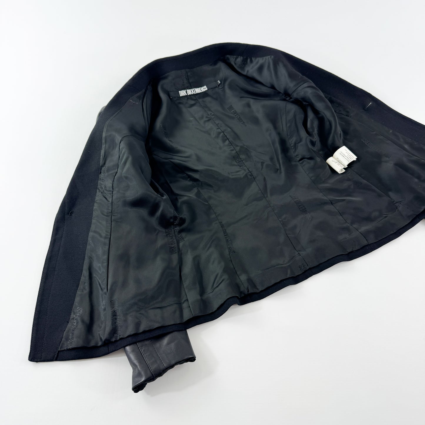 Dirk Bikkembergs Blazer with Single Leather Sleeve