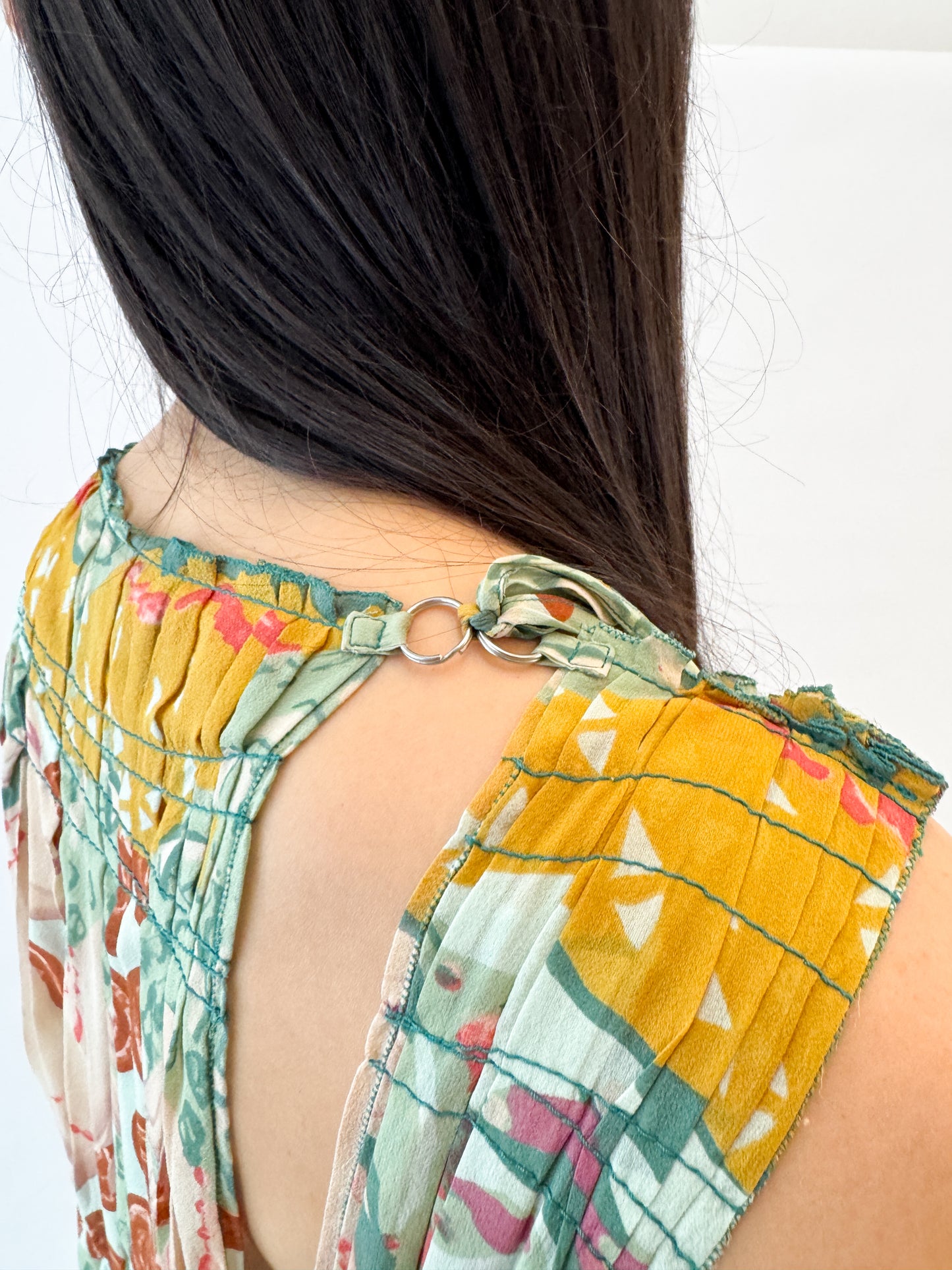 Jean Paul Gaultier Pleated Colourful Silk Dress FW2002