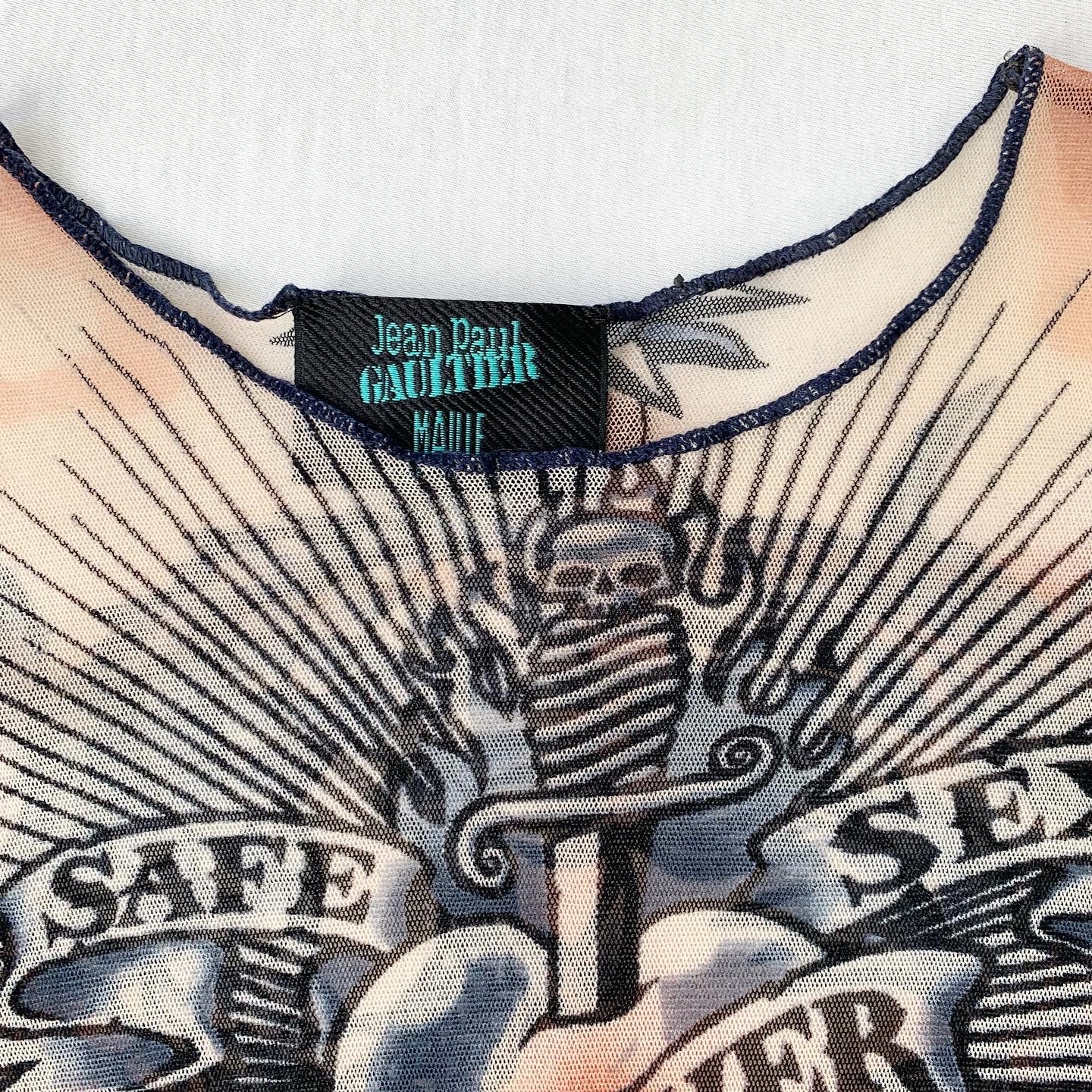 Jean Paul Gaultier Safe Sex Forever Tattoo Long Sleeve SS1996