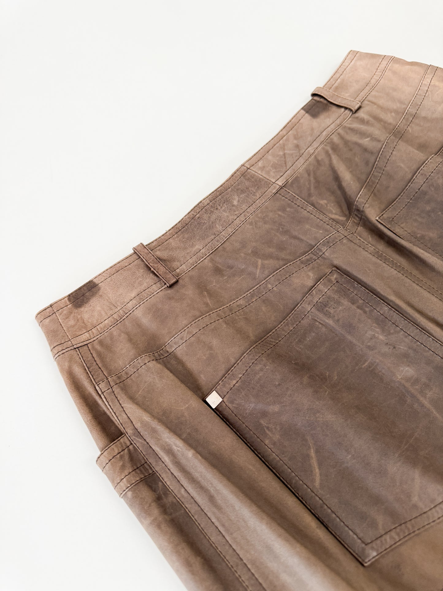Dior by Galliano Leather Sequin Skirt SS2004