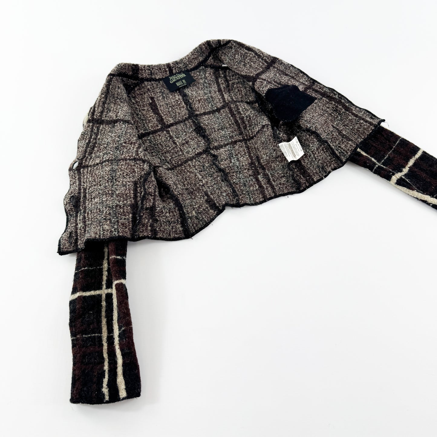 Jean Paul Gaultier Asymmetrical Check Runway Jacket FW2001