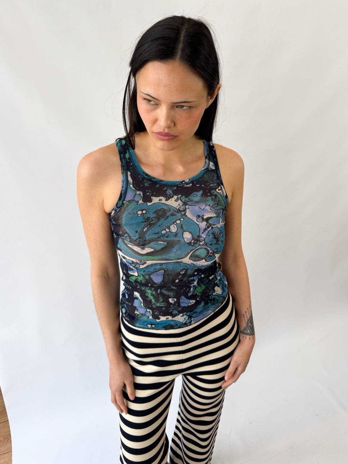 Jean Paul Gaultier Blue Bacteria Mesh Tank SS2000