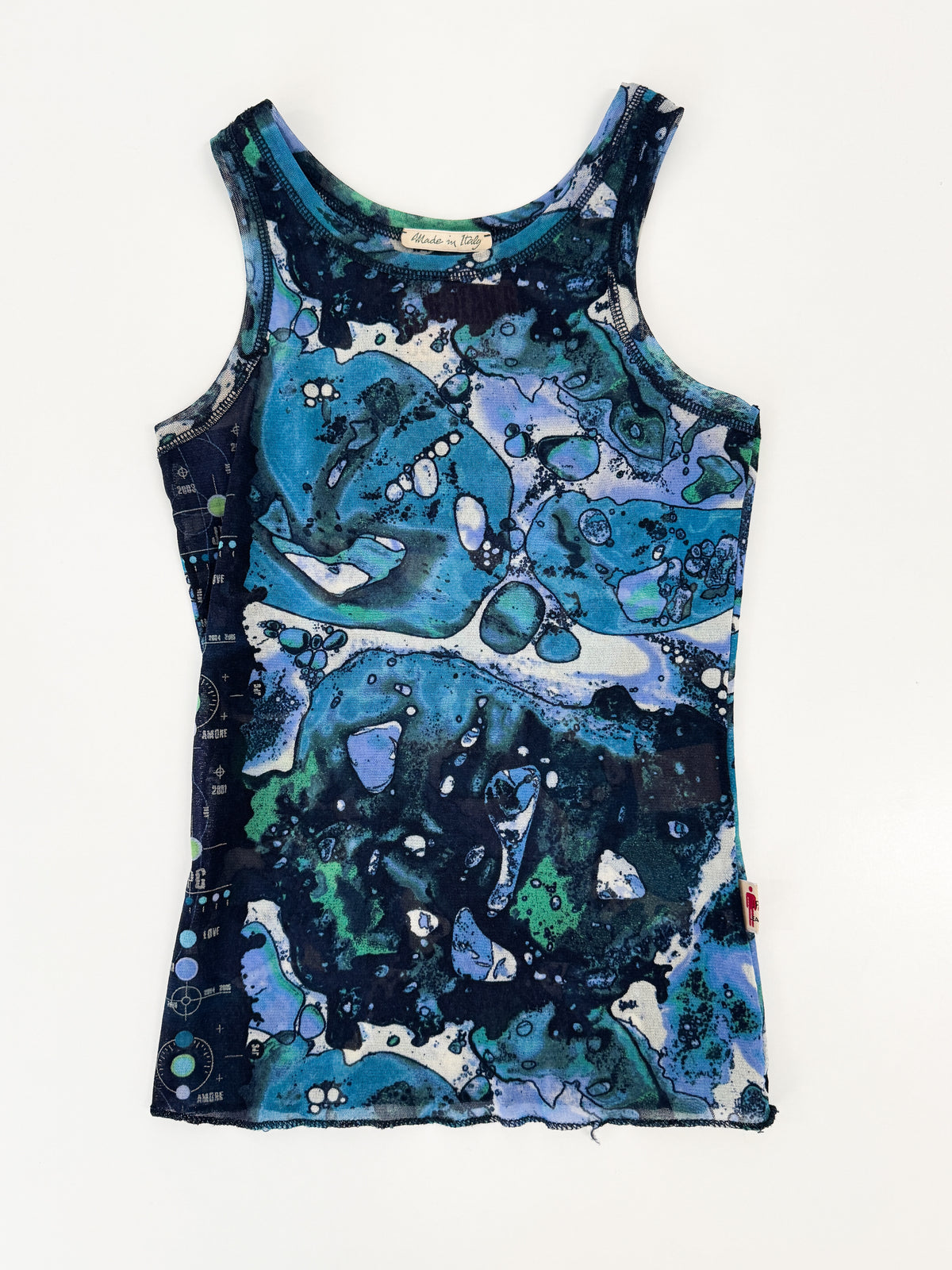 Jean Paul Gaultier Blue Bacteria Mesh Tank SS2000