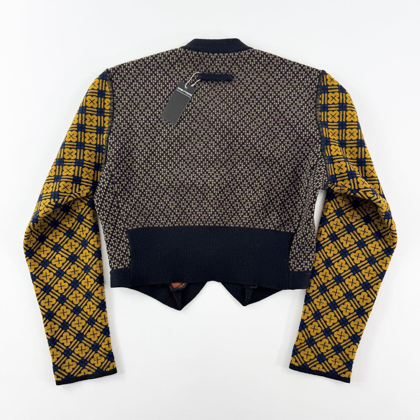 Jean Paul Gaultier Multicolour Patterned Velvet Knit Cardigan FW1988