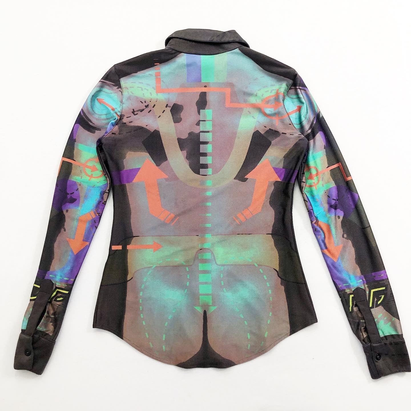 Jean Paul Gaultier Cyborg Zip-Up Jersey Shirt SS1996