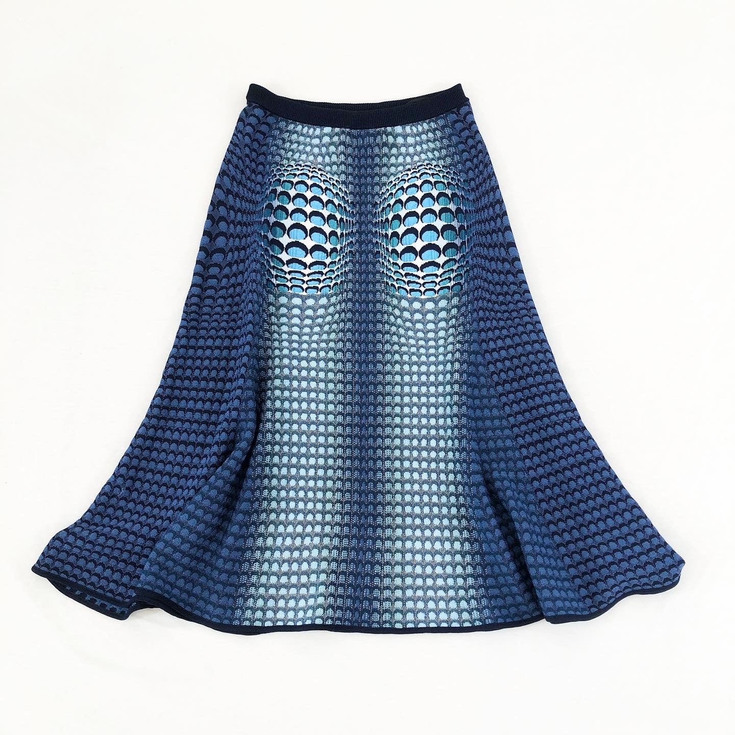 Marine Serre Moon Fish Jacquard Maxi Skirt SS2021