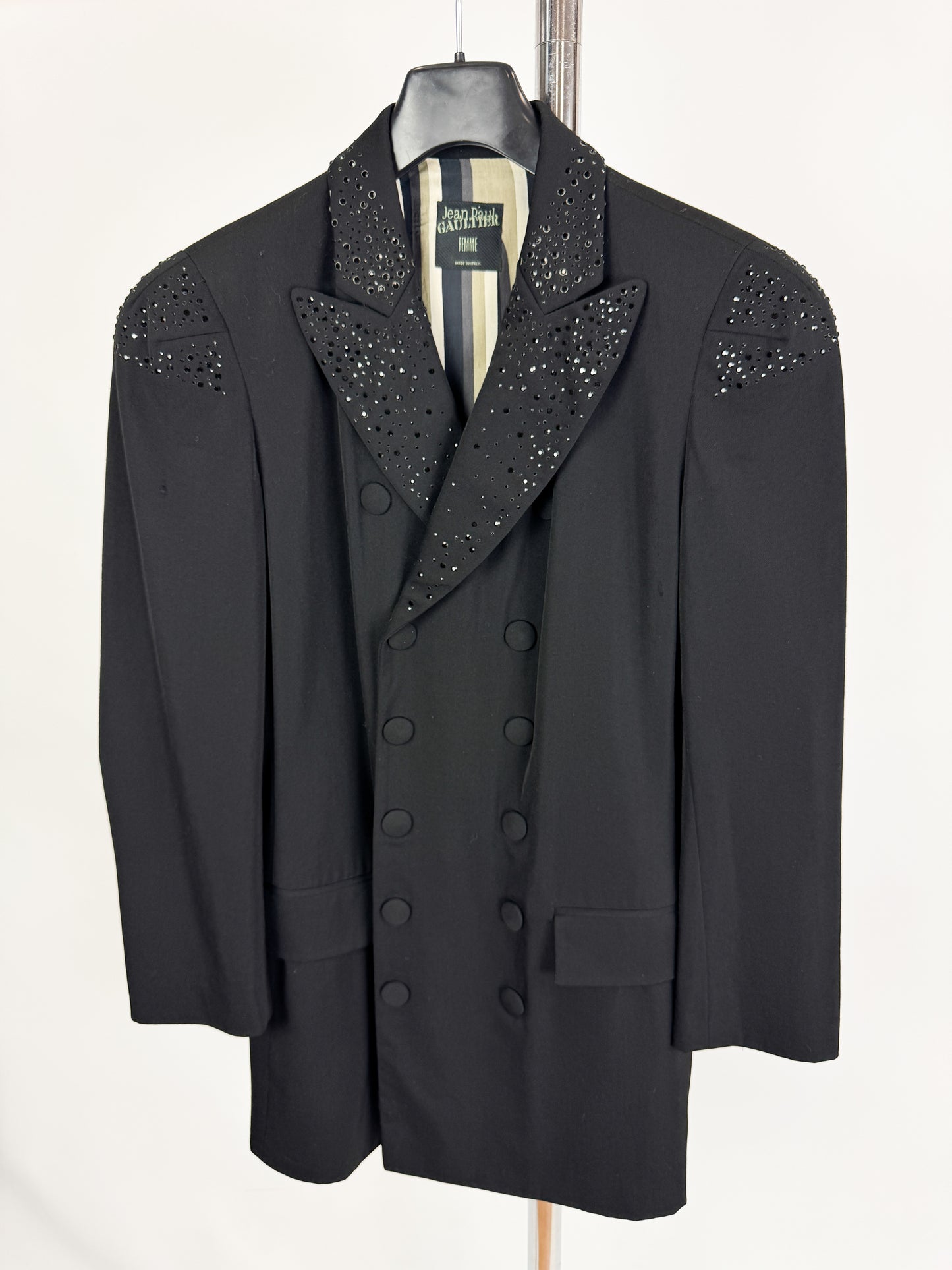 Jean Paul Gaultier Runway Rhinestone Double-Breasted Blazer FW1995