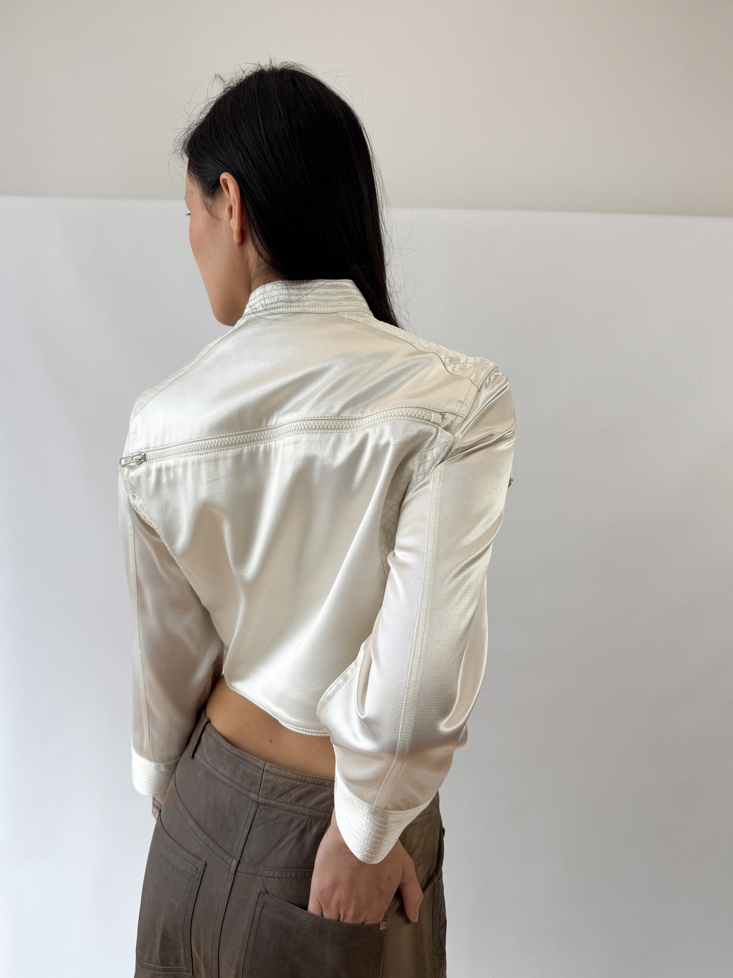 Dior by Galliano Satin Biker Runway Jacket SS2000