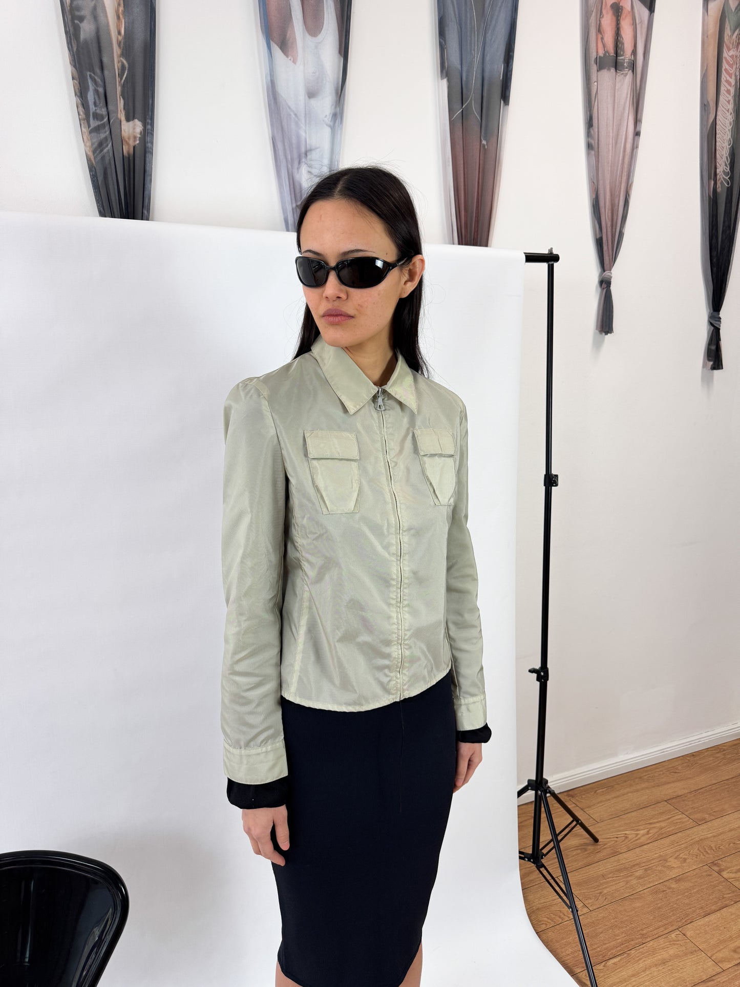 Miu Miu Nylon Zip-Up Jacket SS1999