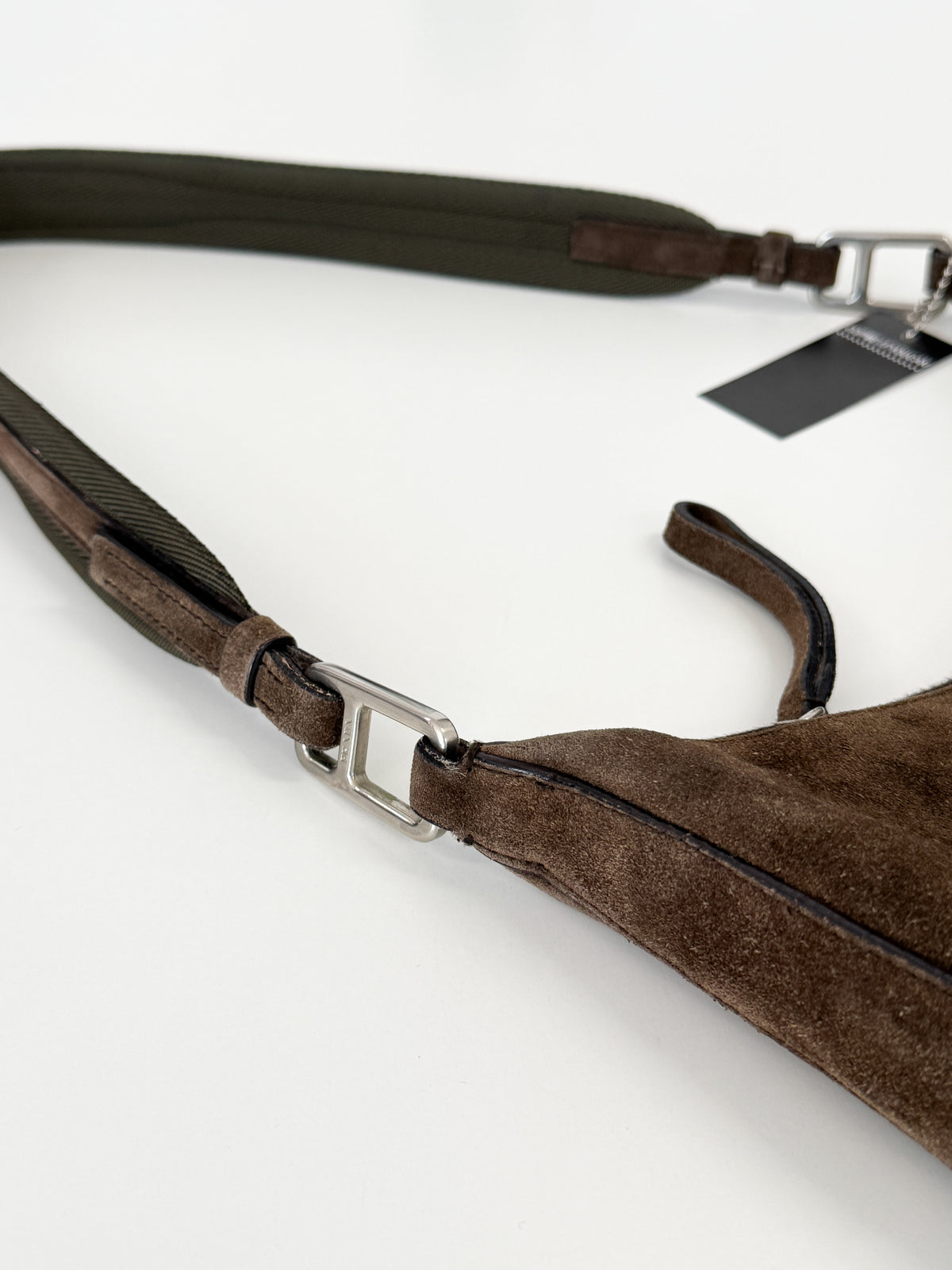 Prada Suede Leather Hobo Bag FW1999
