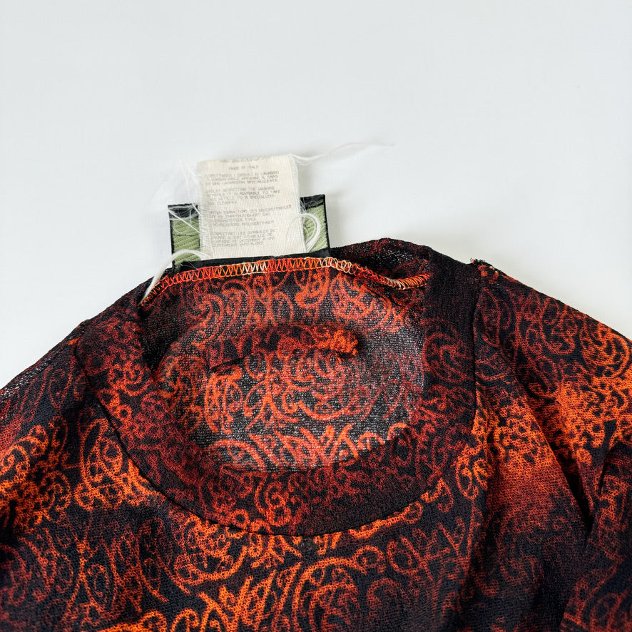 Jean Paul Gaultier Tropical Waterfall Mesh T-shirt 2000s