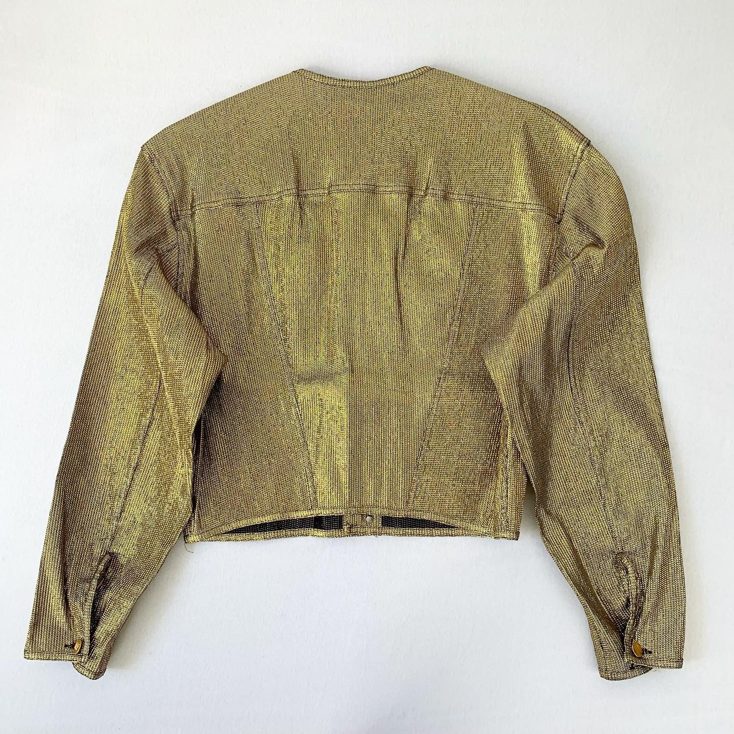 Jean Paul Gaultier Golden Lurex Trucker Jacket SS1989