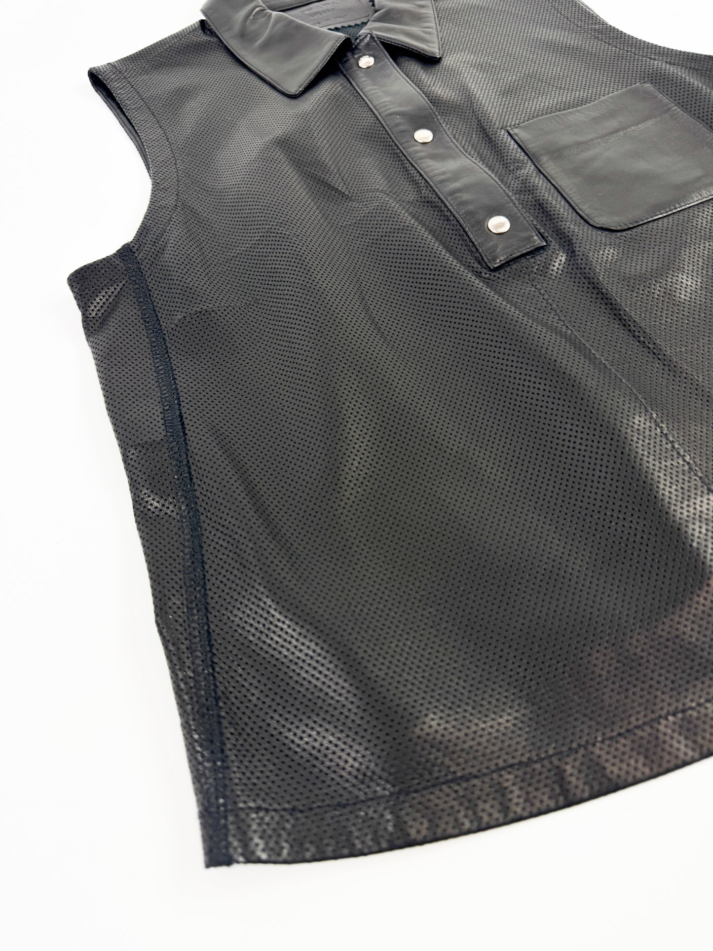 Prada Perforated Leather Polo SS2000