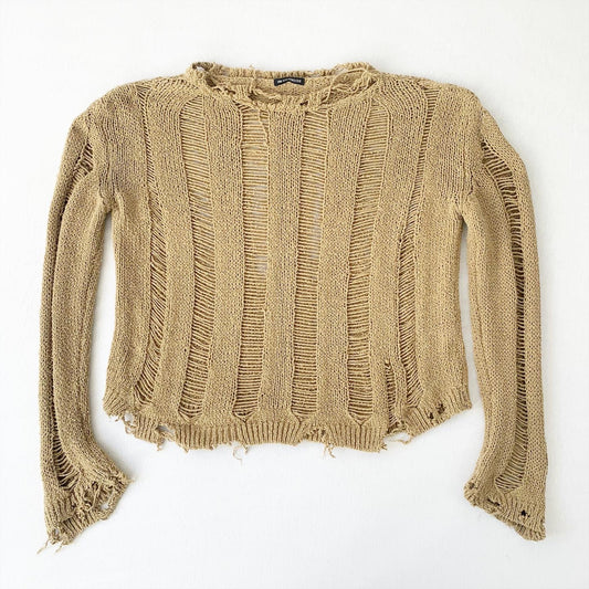 Ann Demeulemeester Distressed Boxy Knit Jumper SS2003