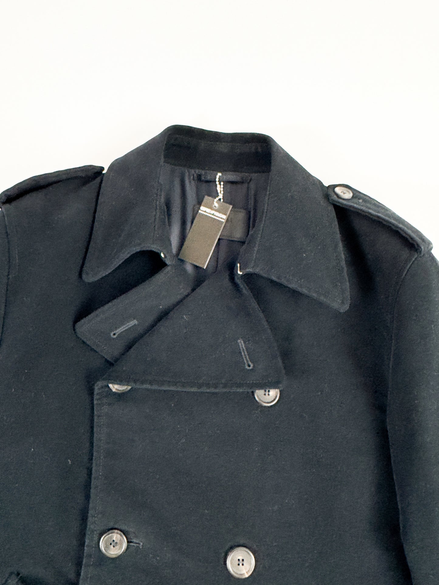 Prada Black Velvet Sailor Caban Jacket