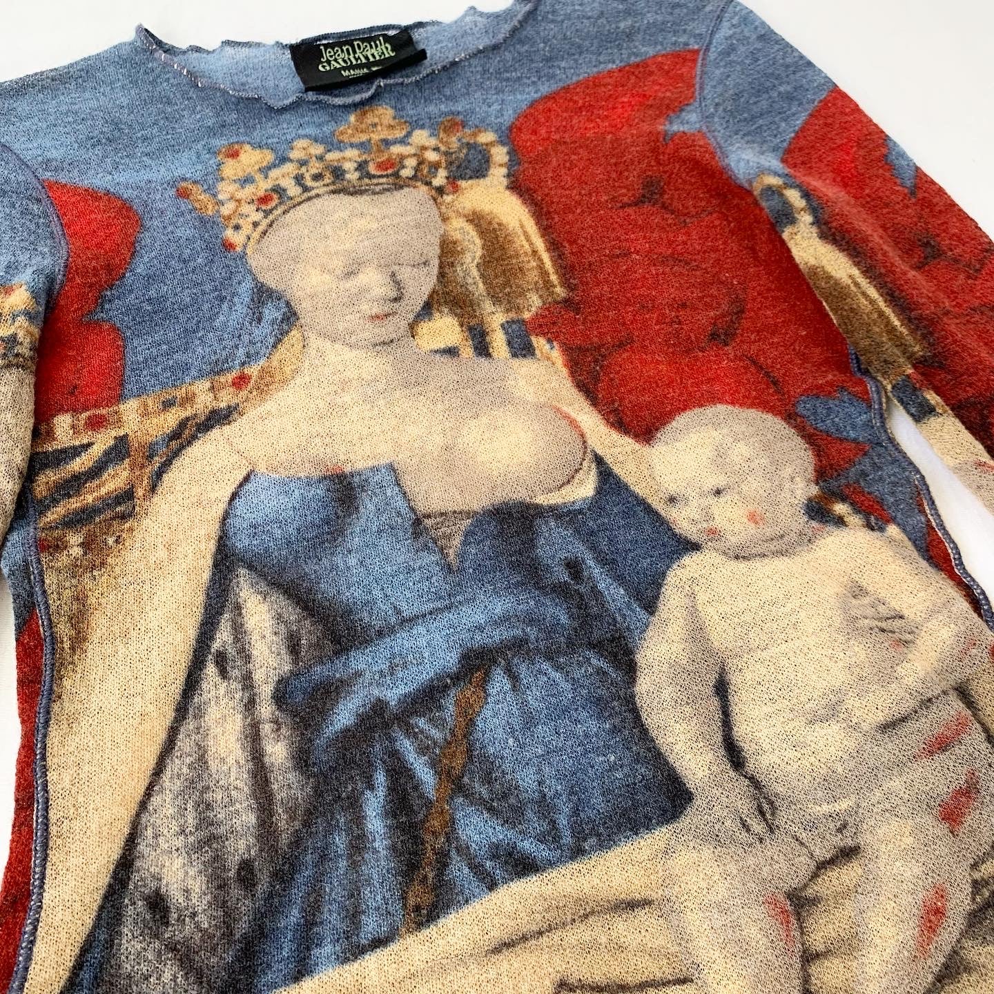 Jean Paul Gaultier 'Virgin & Child" Wool Mesh SS1995