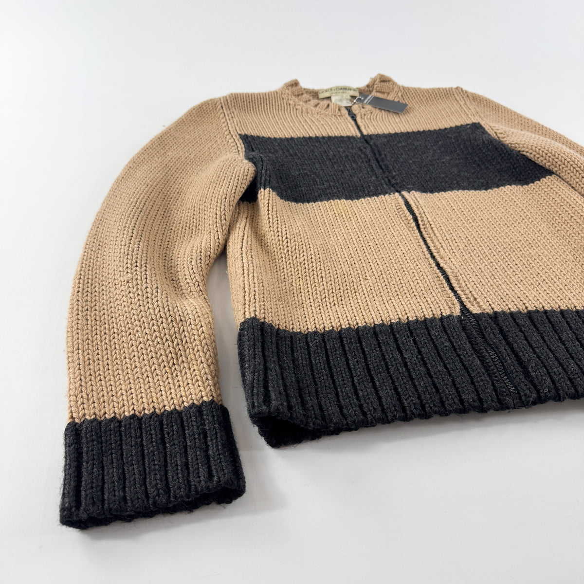 Dolce & Gabbana Heavy Knit with Colour Block Design 1990s