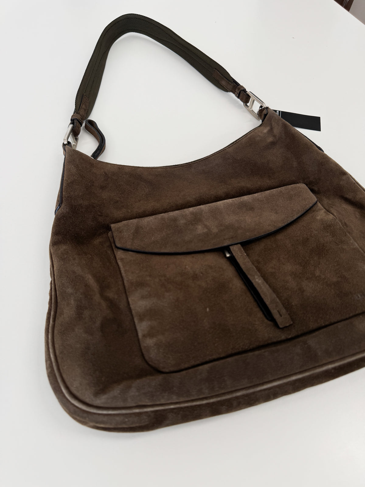 Prada Suede Leather Hobo Bag FW1999