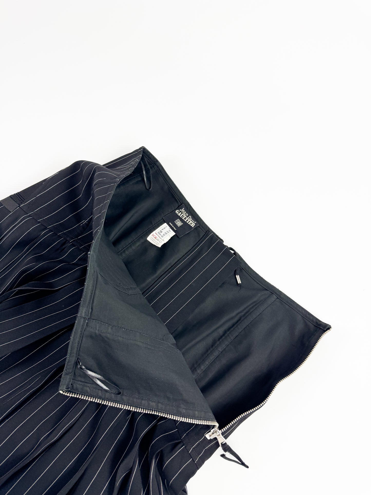 Jean Paul Gaultier Corset Pin-Stripe Pleated Skirt SS2004