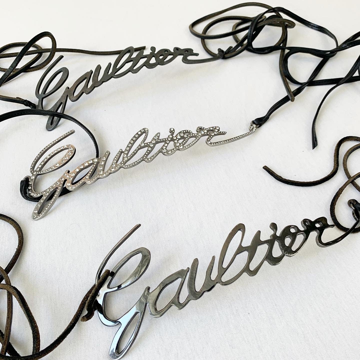 Jean Paul Gaultier Cursive Signature Belts SS2003