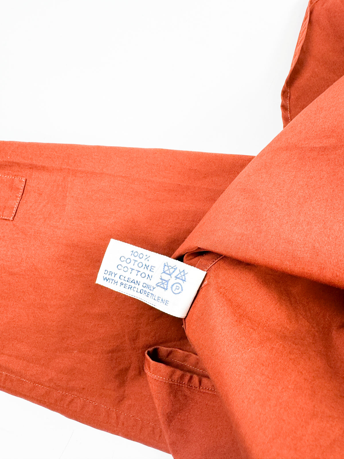 Prada Rust Orange Tunic Shirt with Amber Embroidery FW1993