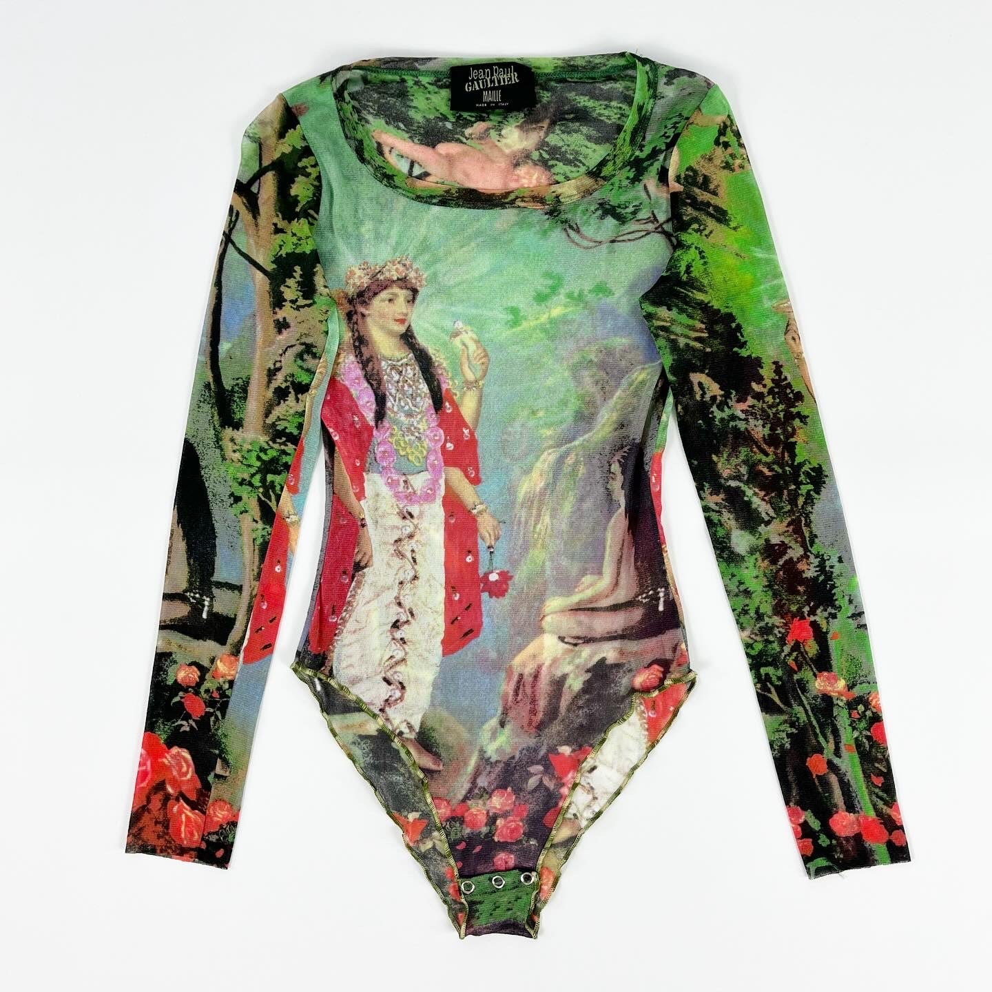 Jean Paul Gaultier Vishnu Mesh Body Suit Long Sleeve SS1998