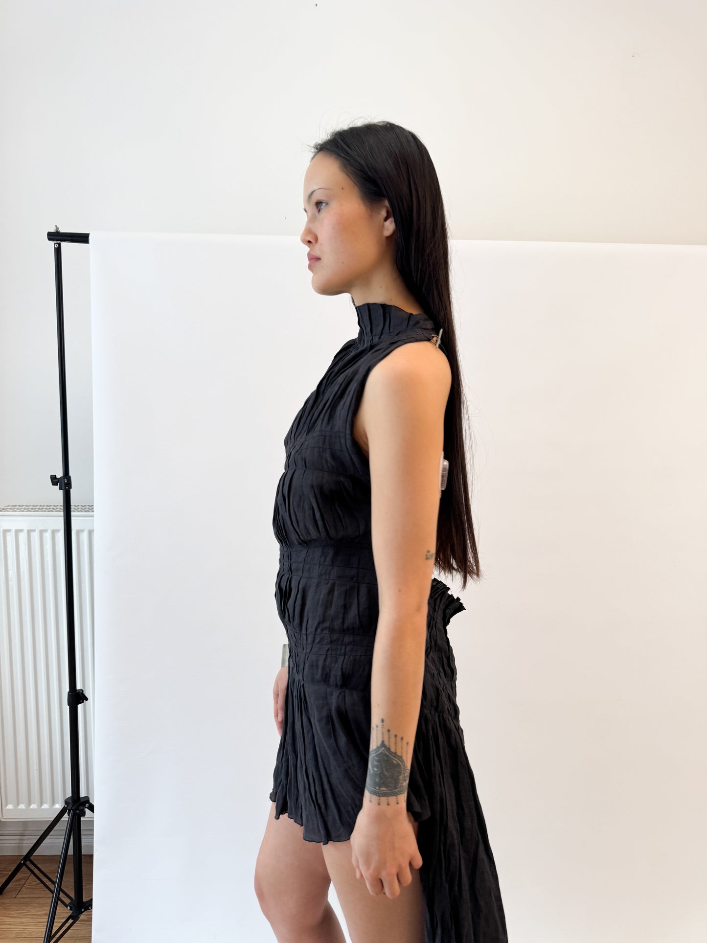 Jean Paul Gaultier Pleated Ramie Dress FW2002