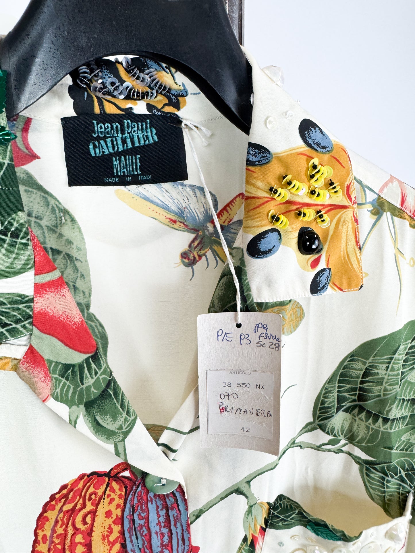 Jean Paul Gaultier Botanical Print Sleeveless Blouse SS1993