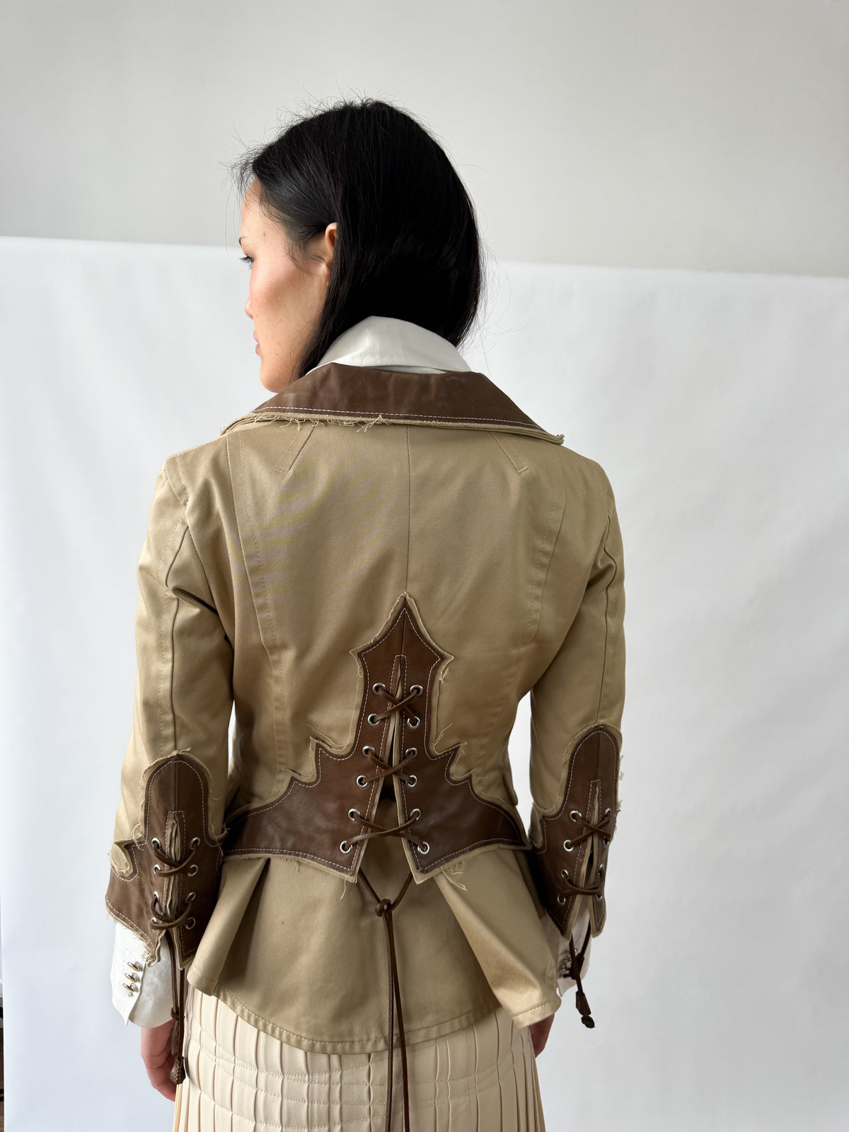 Dsquared² Western Leather Lace-Up Blazer SS2006